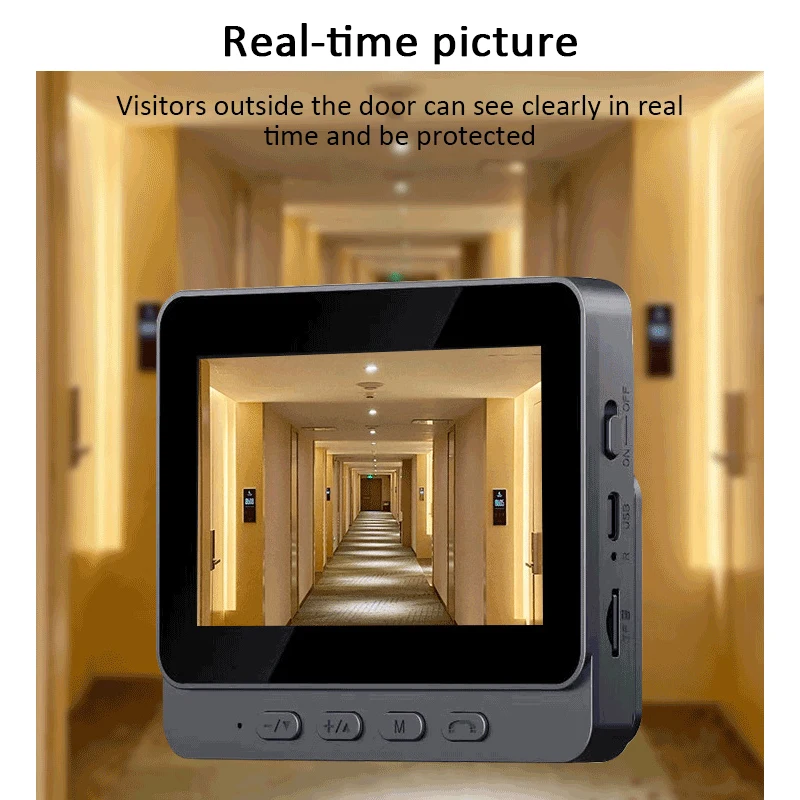 Smart WiFi Video doorbell Two-way intercom 4.3inch IPS Screen HD Night Vision Camera 2.4G Wireless Doorbell