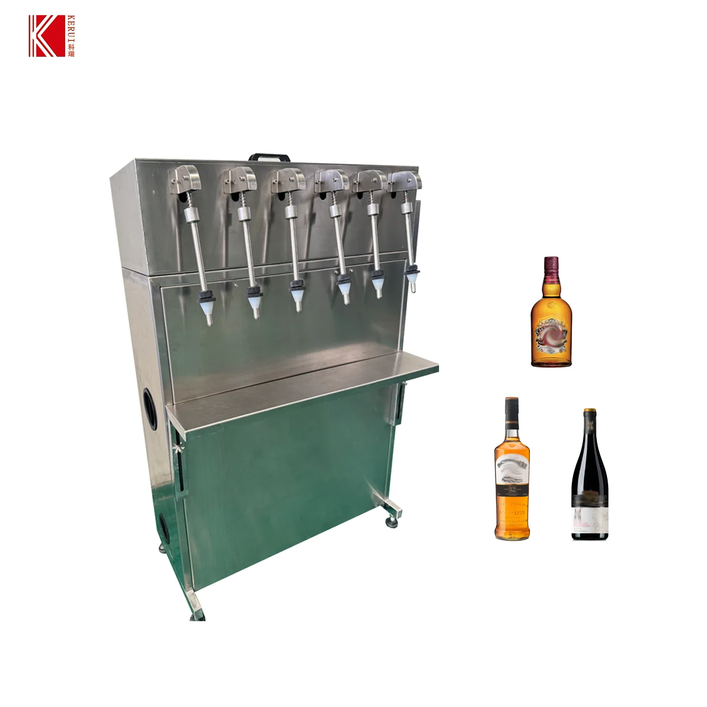 CE Certified Semi-automatic Siphon Filling Machines for Wine, Vodka, Juice, and Soy Sauce.
