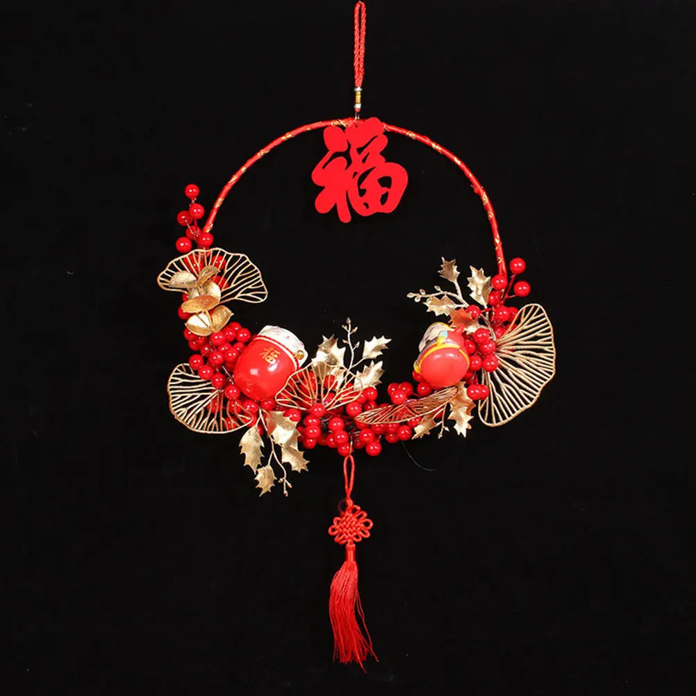 

Fu Character Door Pendant New Year Hanging Decor Chinese Style Spring Festival Supply Safe Material Home Office School