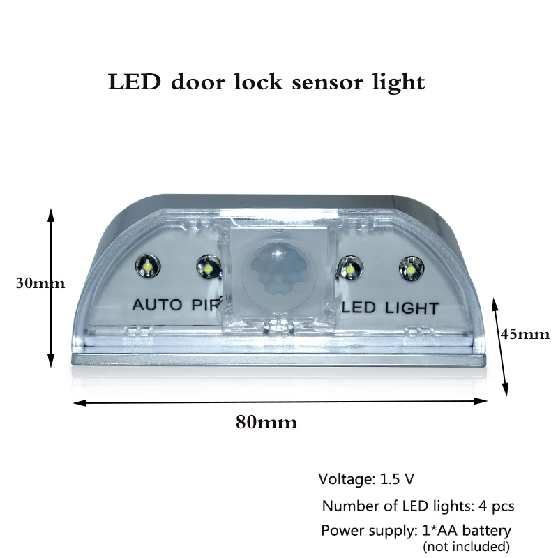 LED อัจฉริยะ Keyhole Light โคมไฟประตูล็อคเซนเซอร์โคมไฟแบตเตอรี่ดําเนินการ Auto Motion Detector สําหรับห้องครัวห้องโถงบันได