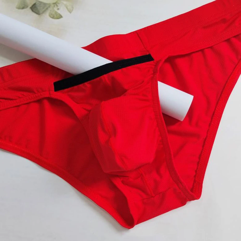 

Men Mini Mesh Briefs Front Open T-Back Femboy U Convex Lingerie Low Rise Thong Soft Sleep Underwear For Man Breathable Panties