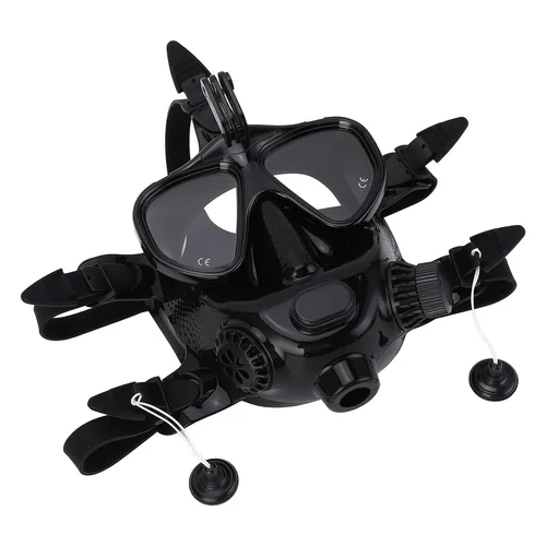 Imagen 2 del producto Gafas de cara completa Snork 180 ° Gafas de buceo de cara completa con vista panorámica, suaves, cómodas, a prueba de fugas, con soporte para cámara para gafas de buceo