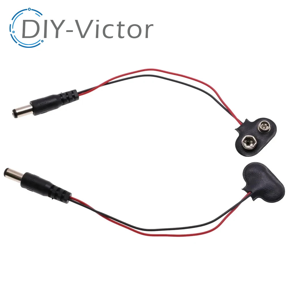 10PCS Experimental 9V Battery Snap Power Cable to DC 9V Clip Male Line Battery Adapter For Arduino Uno R3 DIY Jack Connector