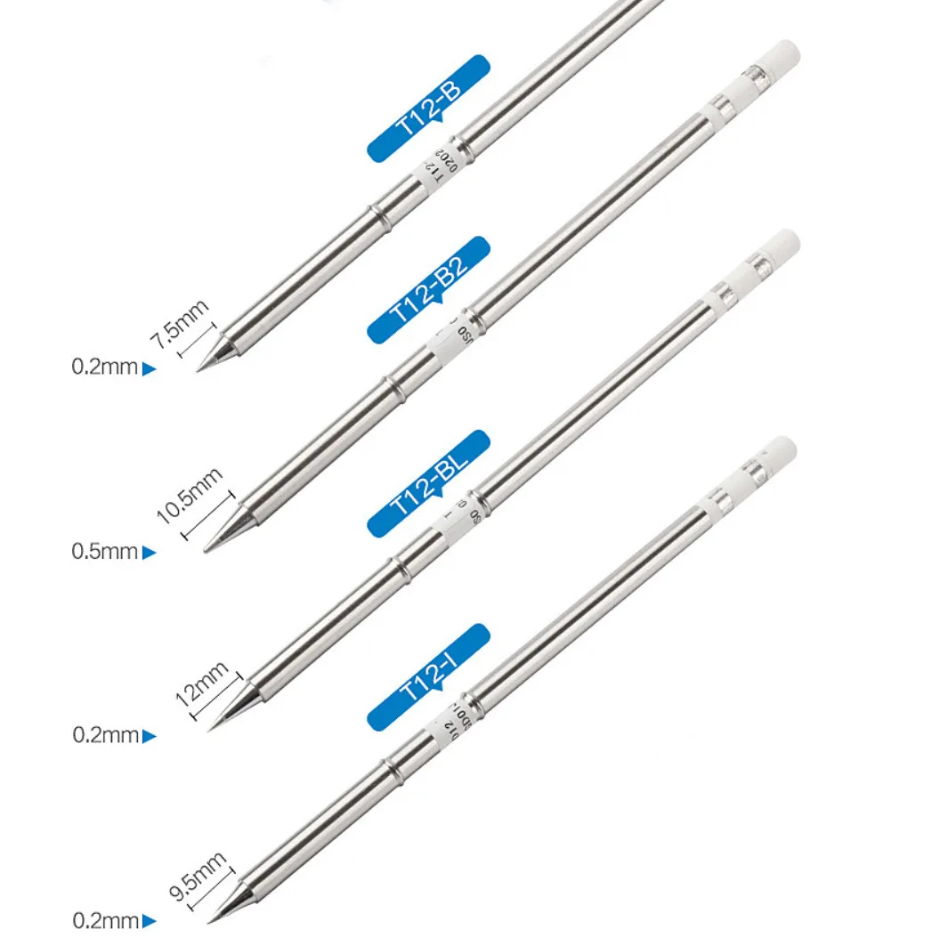 T12 Soldering Solder Iron Tips T12 Series Iron Tip For Hakko FX951 STC AND STM32 OLED Soldering Station Electric Soldering Iron