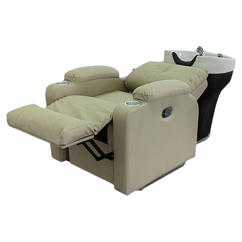 

Sofa chair, barbershop special shampoo bed, lie down, electric lifting flush bed, ceramic basin beauty salon