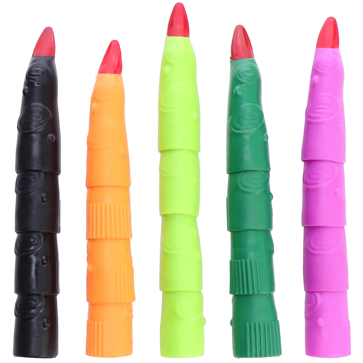 20 Pieces Finger Cots Halloween Toys Witch Fingers Indoor Masquerade Props Nails Plastic Fake for Zombie Baby Role Play Cosplay
