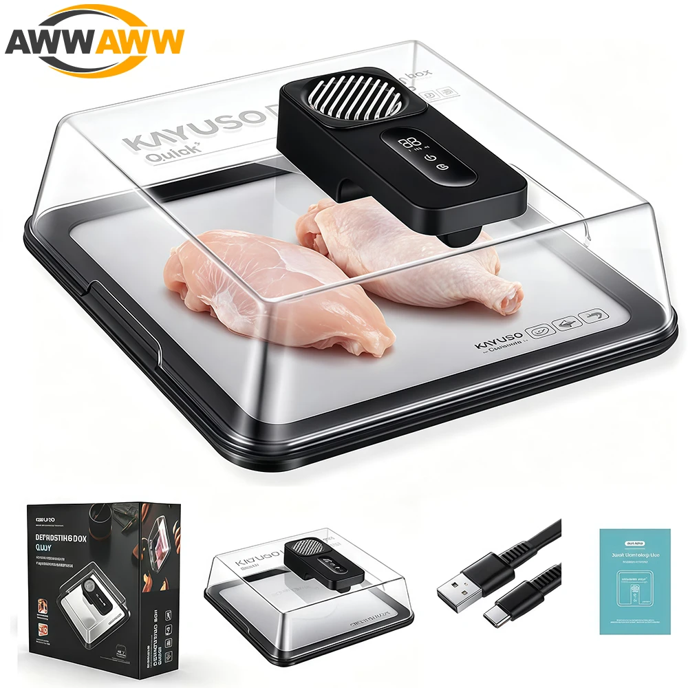 BBQ Kitchen Frozen Meat Defrosting Tray, Nonstick, Evenly Thaws Frozen Meat with Safe Premium Constant Temp for Grilling At Home