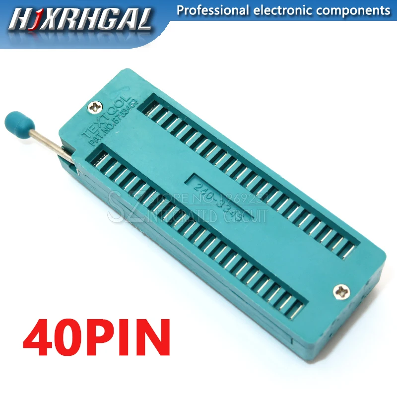 1PCS 14 16 18 20 24 28 32 40 P Pin 2.54 MM Green DIP Universal ZIF IC Socket Test Solder Type IC Connector Socket Test Seat