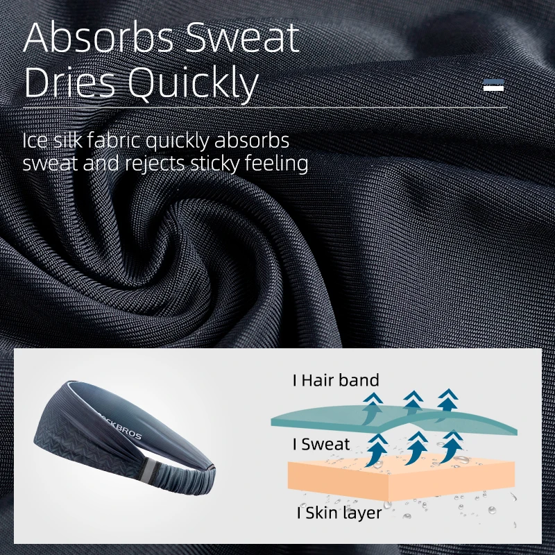 Rockbros スポーツヘッドバンド男性女性ランニング汗止めバンドストレッチ弾性屋外スポーツ汗ヘッドバンドジムフィットネスヨガヘッドラップ