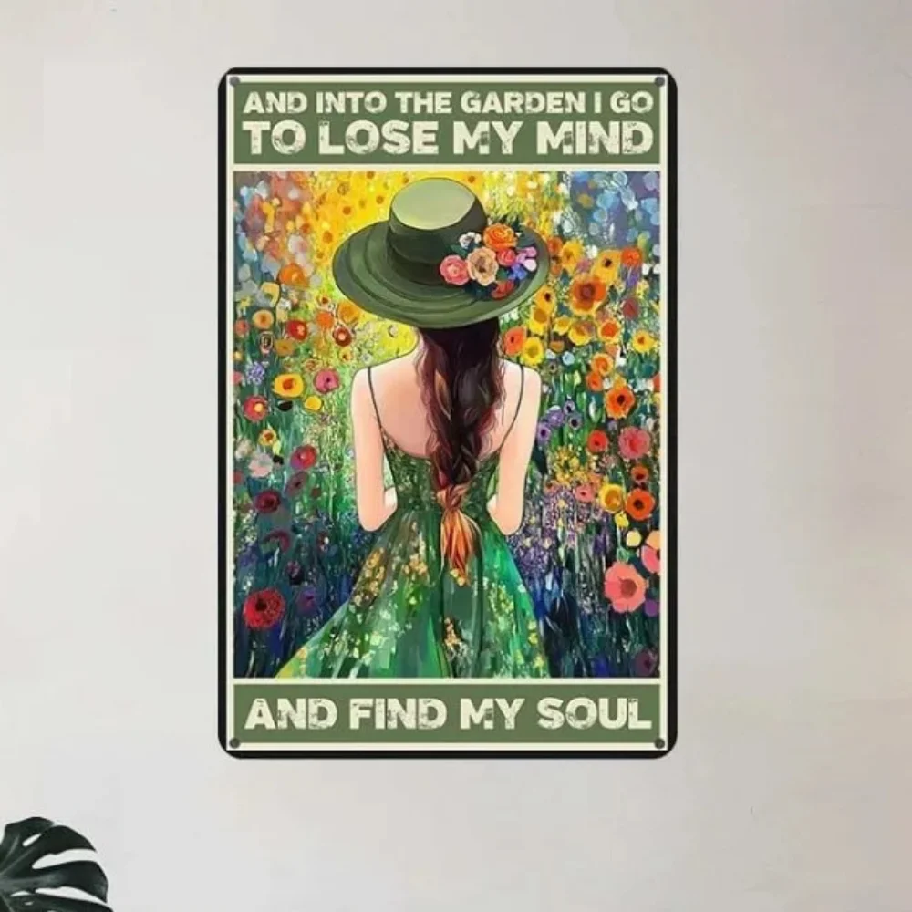 

Garden Sign RetroSprout «I Go To Lose My Mind» — состаренный вид — идеальный декор для дворовых заборов и садовых стен