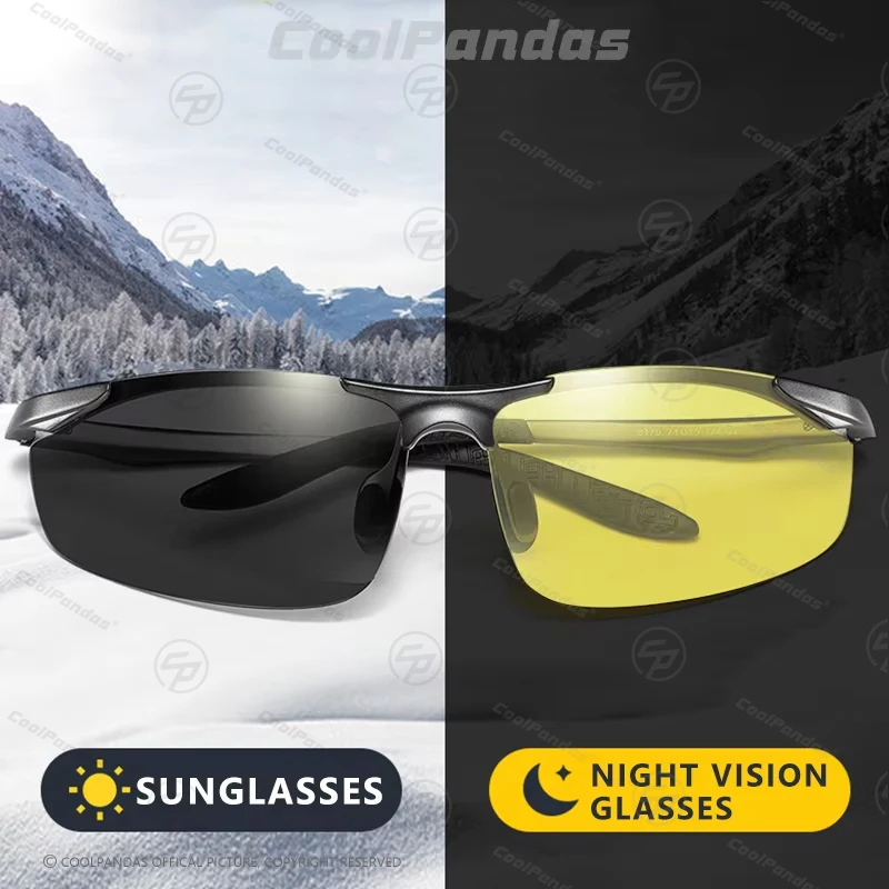 

Aluminum Magnesium Photochromic Polarized Sunglasses Men Driving Glasses Day Night Vision Driver Goggles Oculos De Sol Masculino