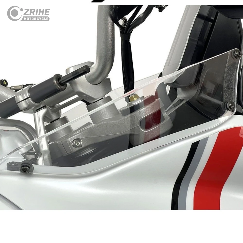 

Для мотоцикла Ducati DesertX: акриловые и нержавеющие боковые спойлеры-дефлекторы (защита от ветра) для Desert X, 2022-2023 гг.