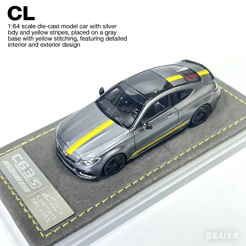 

CL 1:64 C63S Coupe realistic static resin car model, for boys' toys, adult collection and display items.