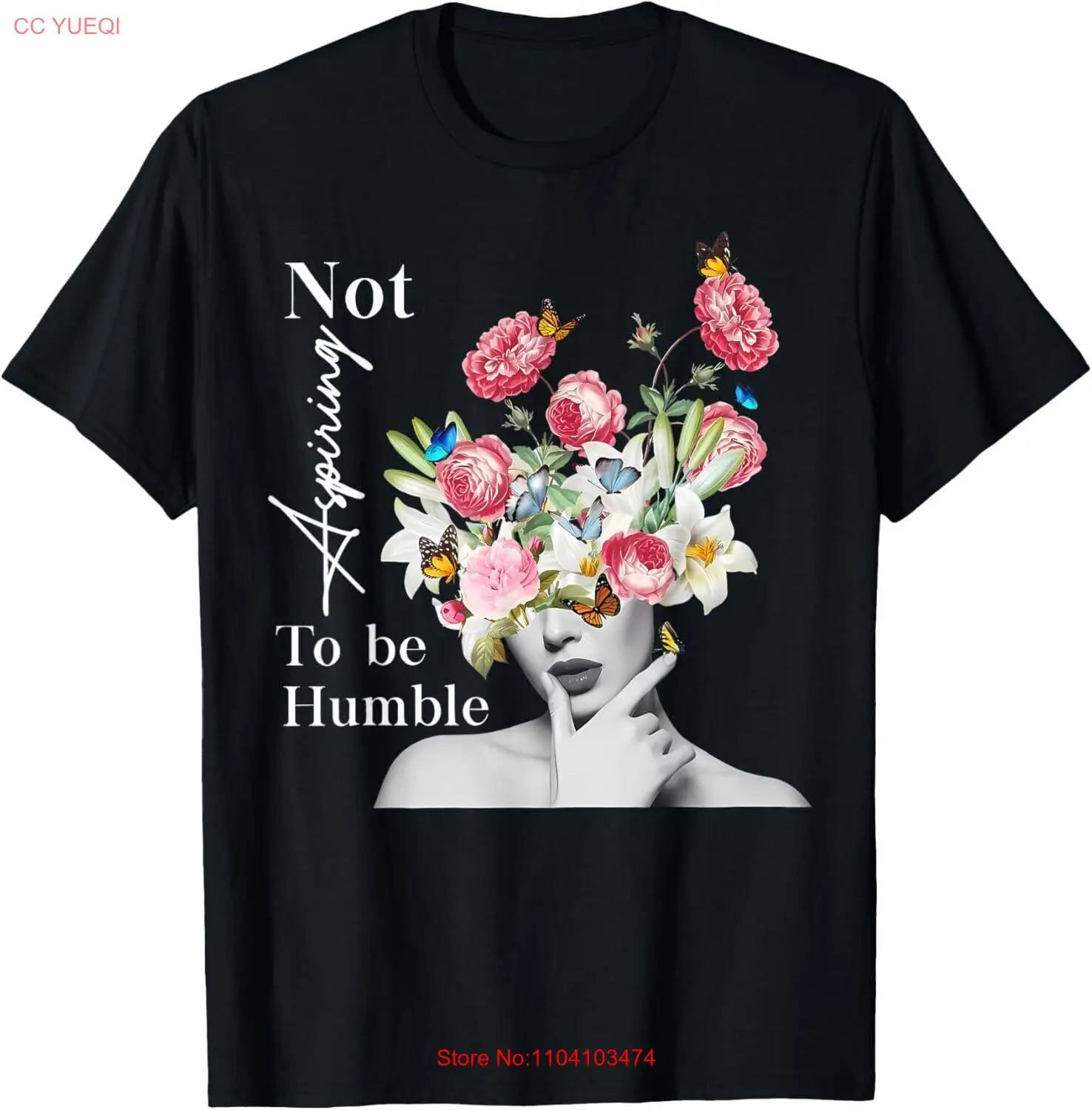 

Not Aspiring to Be Humble Kamala Harris Feminist Floral Boho T-Shirt