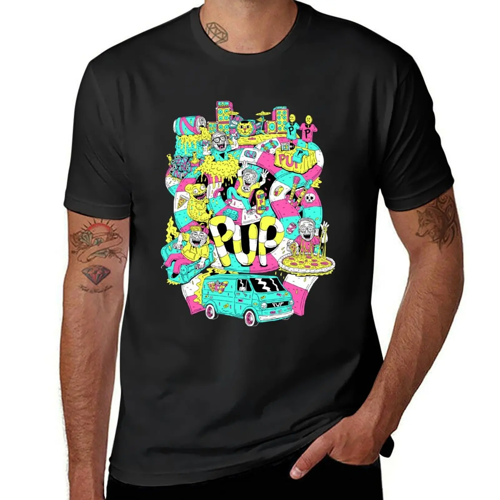 

PUP band logo T-Shirt oversizeds funnys new edition clothes for men