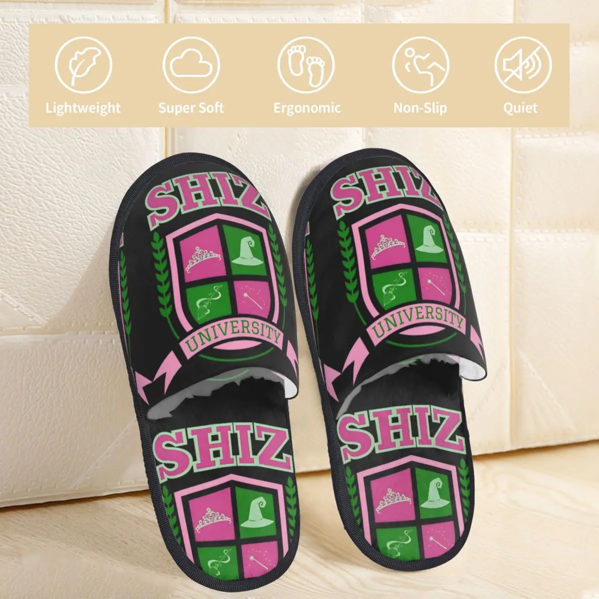 Wicked Elphaba & Glinda House Slippers Anti-skid Musical Movie Soft Memory Foam Slides Bedroom