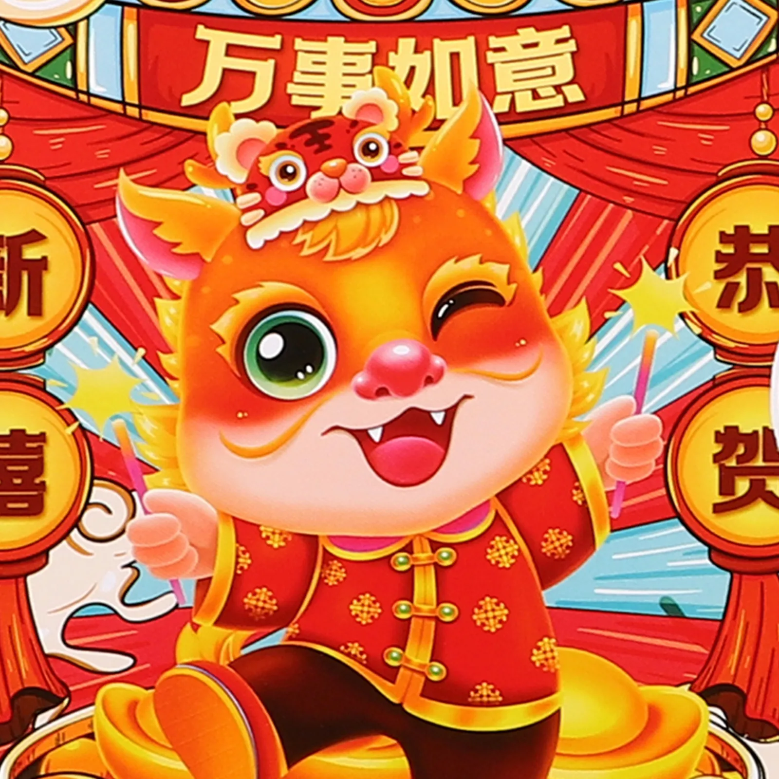 

2024 Chinese Dragon Year Desk Calendar Decorative Monthly Planner for Office Home School Tabletop Organizer Daily Schedule