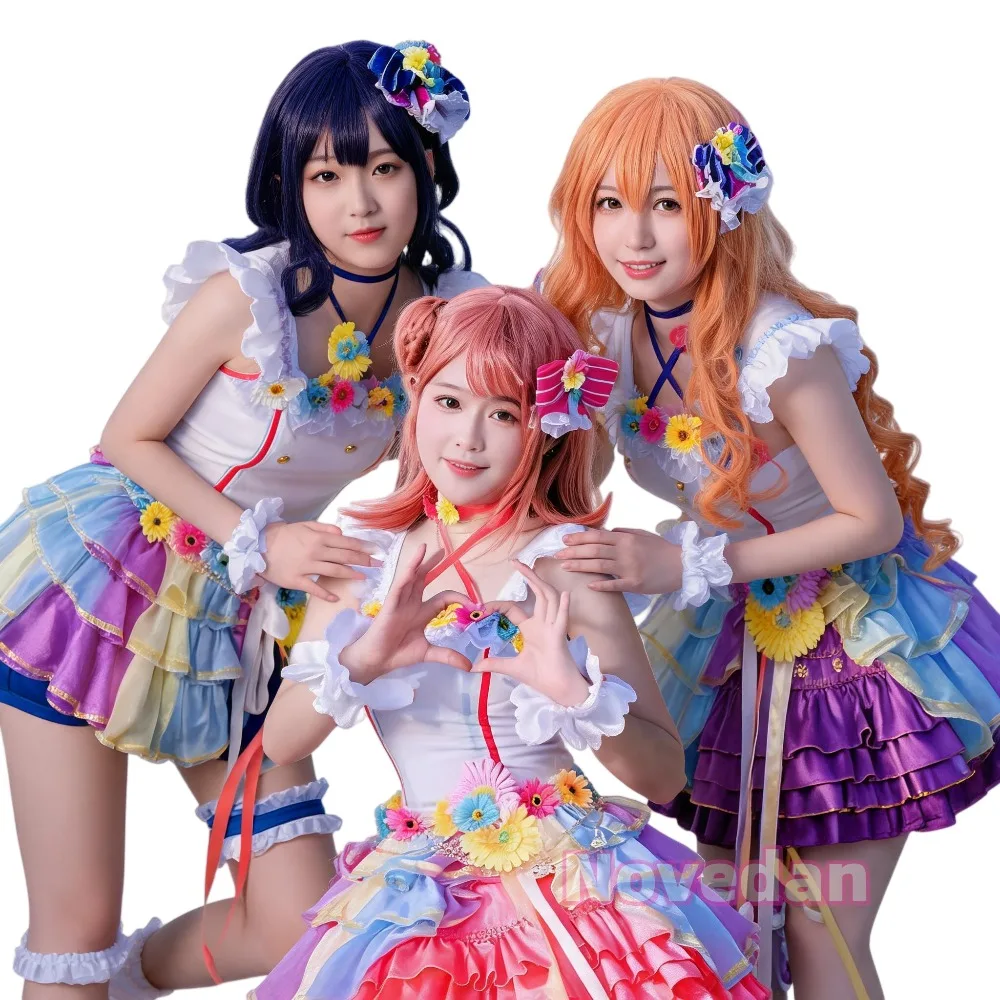 Love U My Friends Love Live Nijigasaki Rainbow Mifune Shioriko Uehara Ayumu Nakasu Kasumi Osaka Shizuku Anime Cosplay Kostüm