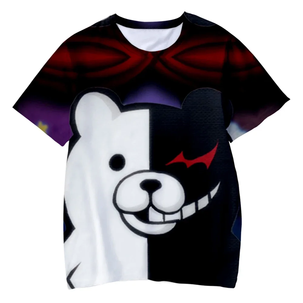 Anime Game T-Shirt Danganronpa Monokuma 3D Print Streetwear Men Women Fashion Oversized T Shirt Harajuku Kids Tees Tops Clothing