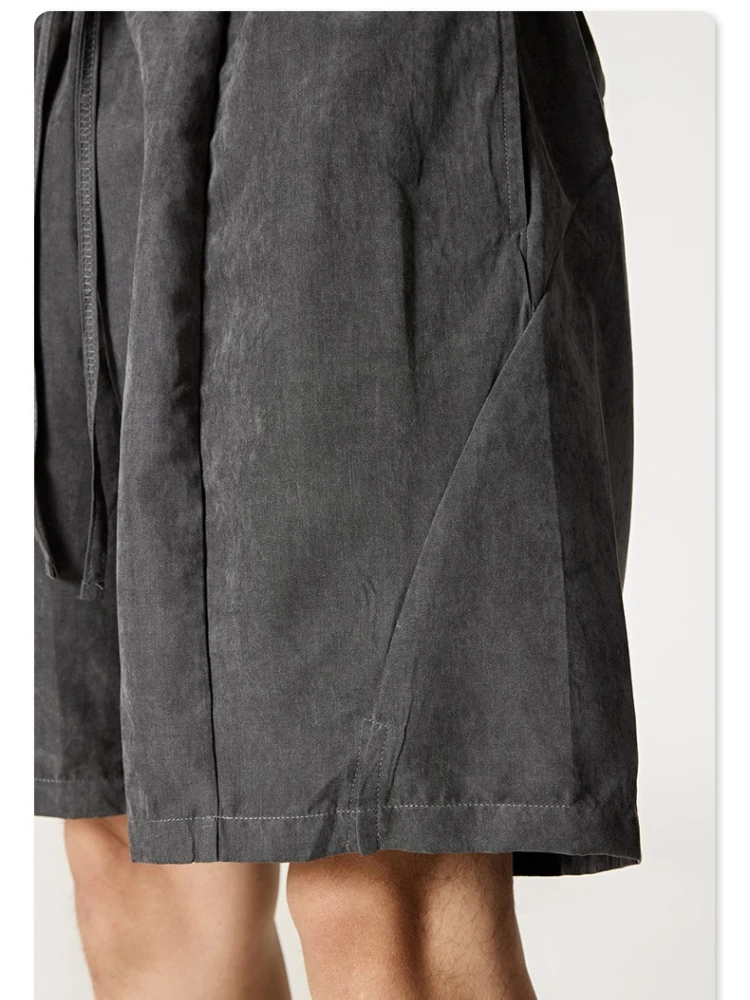 맞춤형 로고 남성 여름 새틴 비치 원단 5부 바지 방수 속건 비치 캐주얼 반바지