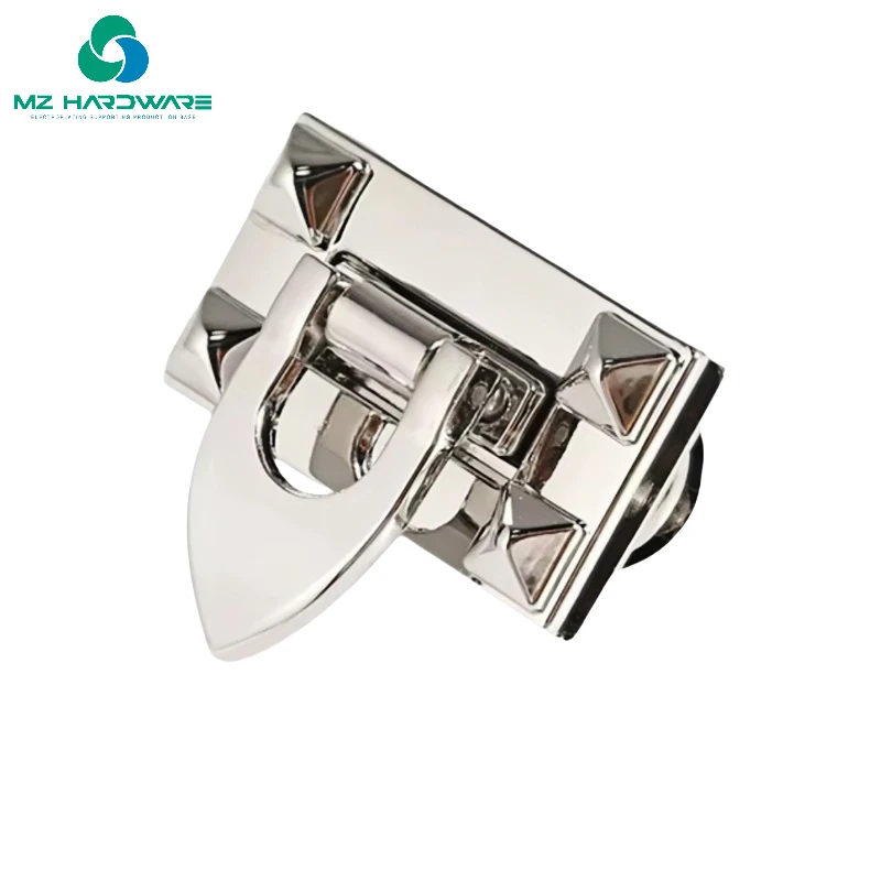 

MZhardware Rectangle Metal Flip Lock Clasp 1 Piece Wholesale Zinc Alloy Antioxidant Twist Lock for Handbag Purse Decoration