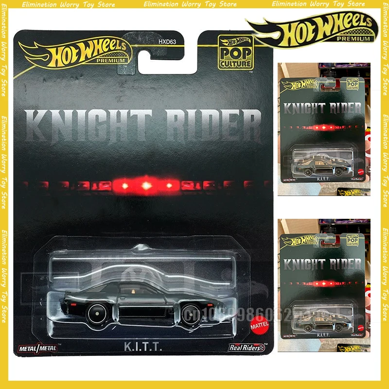 Hot Wheels 1/64 Knight Rider K.I.T.T. Black #83 Pop Culture K.I.T.T Hxd63 Retro Entertainment K.I.T.T Diecast Model Car Toy