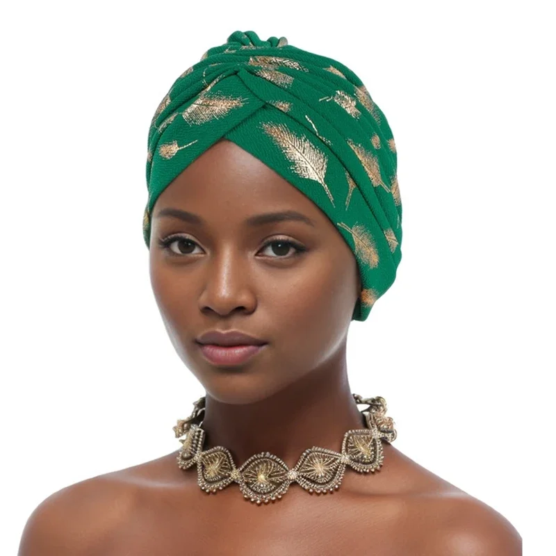 Nuove Donne Musulmane Stampa Pieghettato Cappello Hijab Turbante Indiano Beanie Cofano Foulard Skullies Cancro Chemio Cap Fascia Turbante Mujer