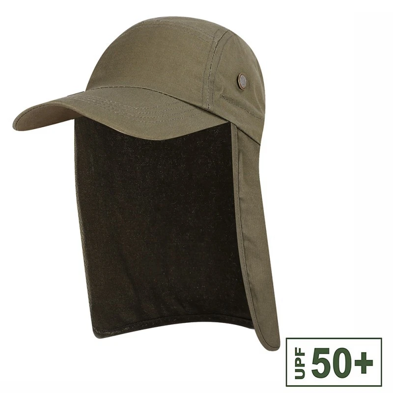 

Outdoor Summer Sunscreen Fisherman Hats Women Men Breathable Fishing Caps Wide Brim Sun Hat with Neck Flap For Travel Hiking