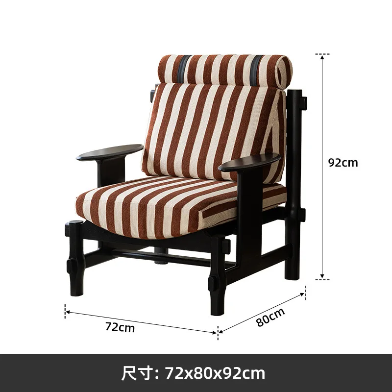 TT الفرنسية خمر الخشب الصلب النسيج كرسي أريكة واحد غرفة المعيشة شرفة أريكة استرخاء كرسي خلفي