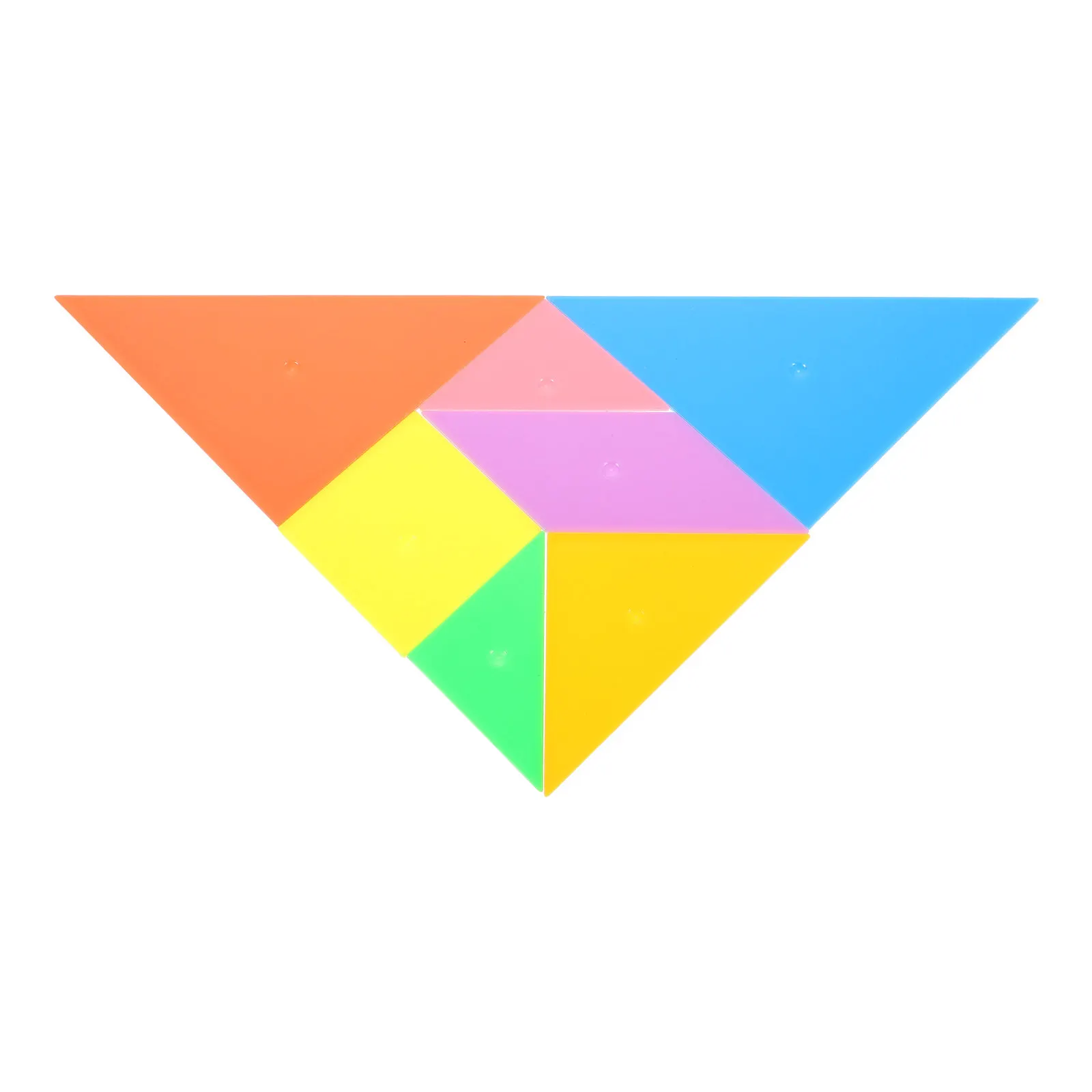 1Set Colorful Plastic Tangram Puzzle for Kids Math Learning Cognitive Development Spatial Awareness Elementary School