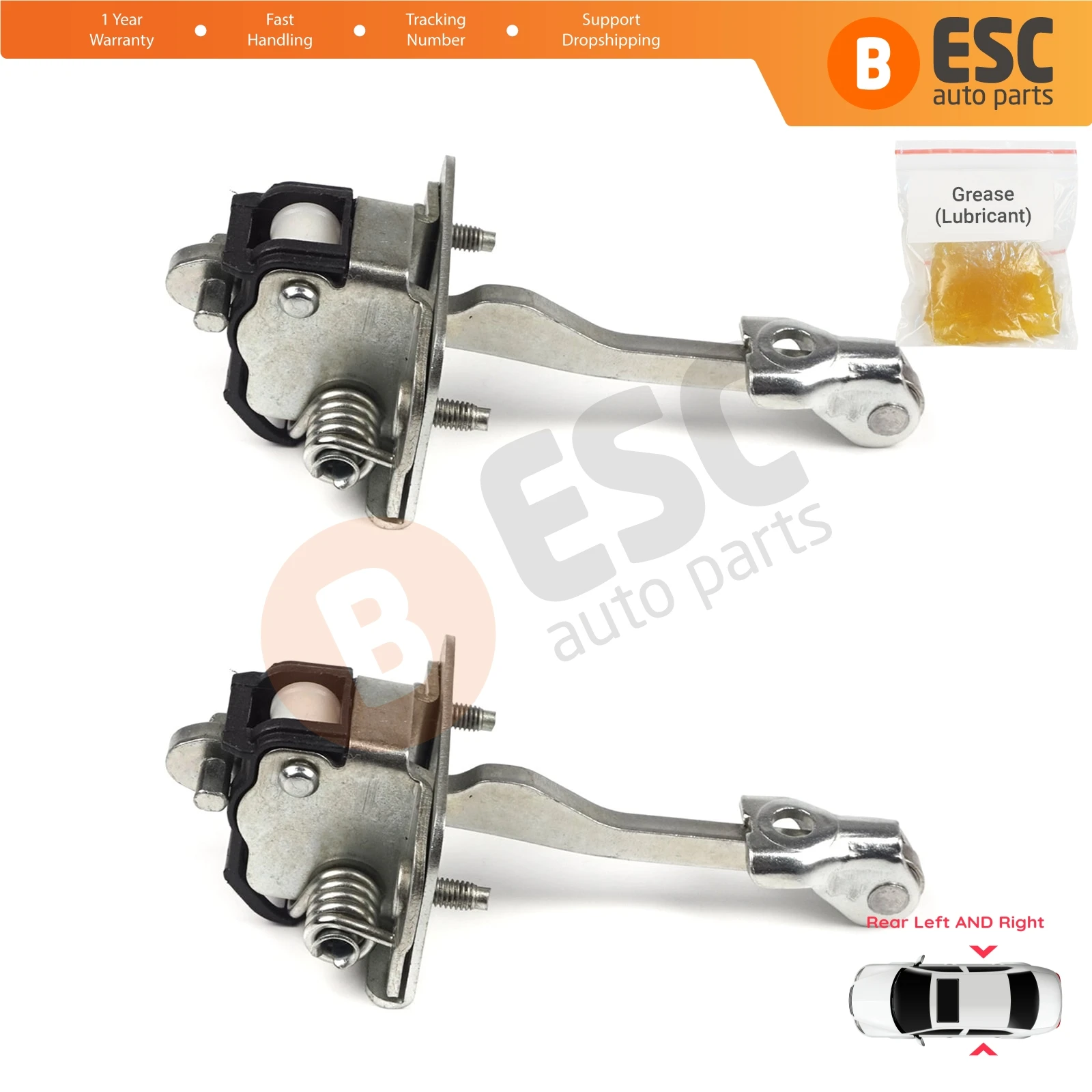 BDP935-1 2 stuks achterste linker EN rechter deurvergrendeling scharnier remstop beperker voor Peugeot 5008 MK1 3008 MK1 0U Citroen DS5 9181Q1