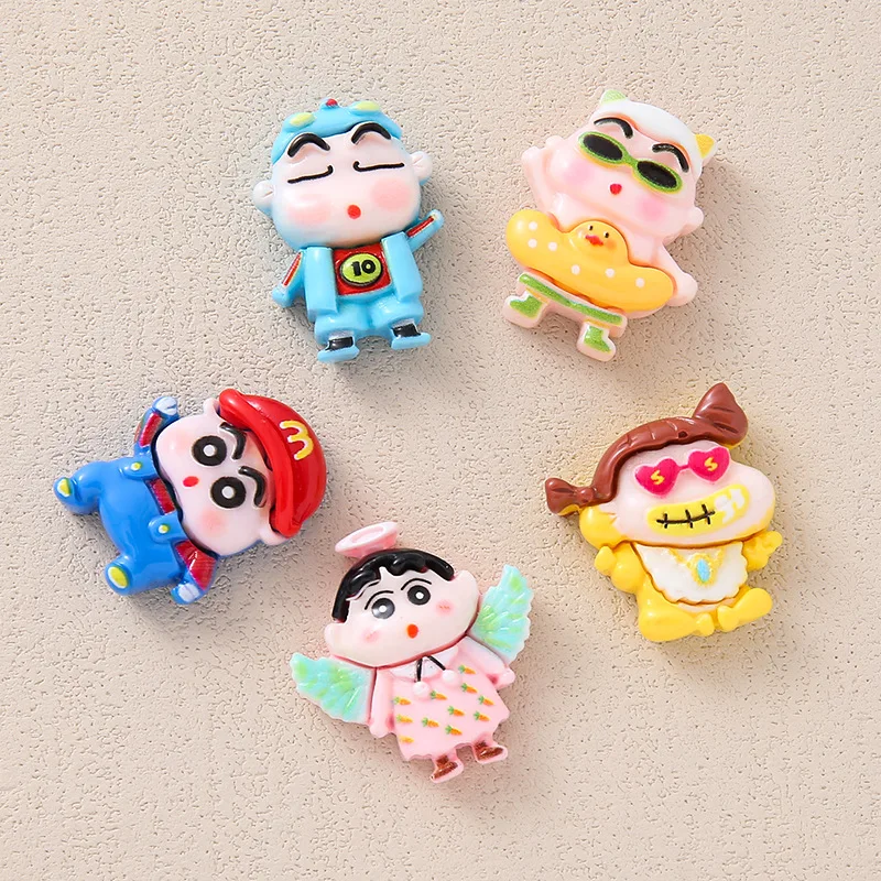 

5pcs Cartoon cute cross-dressing angel Xiaoxin resin jewelry accessories DIY hair accessories mobile phone case cream glue DIY m