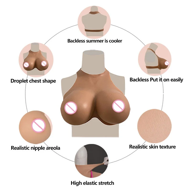 أشكال ثدي واقعية من السيليكون ملابس داخلية زي ثدي مزيف للمتحولين جنسيا اسحب الملكة والمحولين جنسيا #3