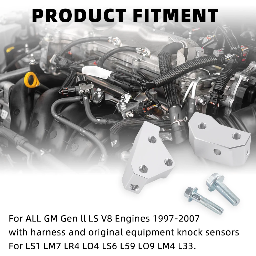 مجموعة دعامات نقل مستشعر MUGE-Knock 551216 -KN30 لمحركات GM Gen III LS V8 LS1 LM7 LR4 LQ4 LS6 إلخ 1997-2007 TP015