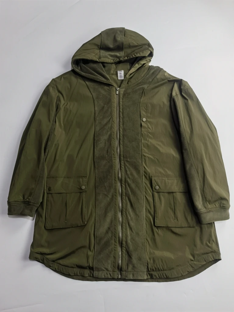 

Мужская зимняя куртка American Style Casual с флисовой подкладкой, капюшоном, средней длины, хлопковое пальто, цветной свитшот-куртка