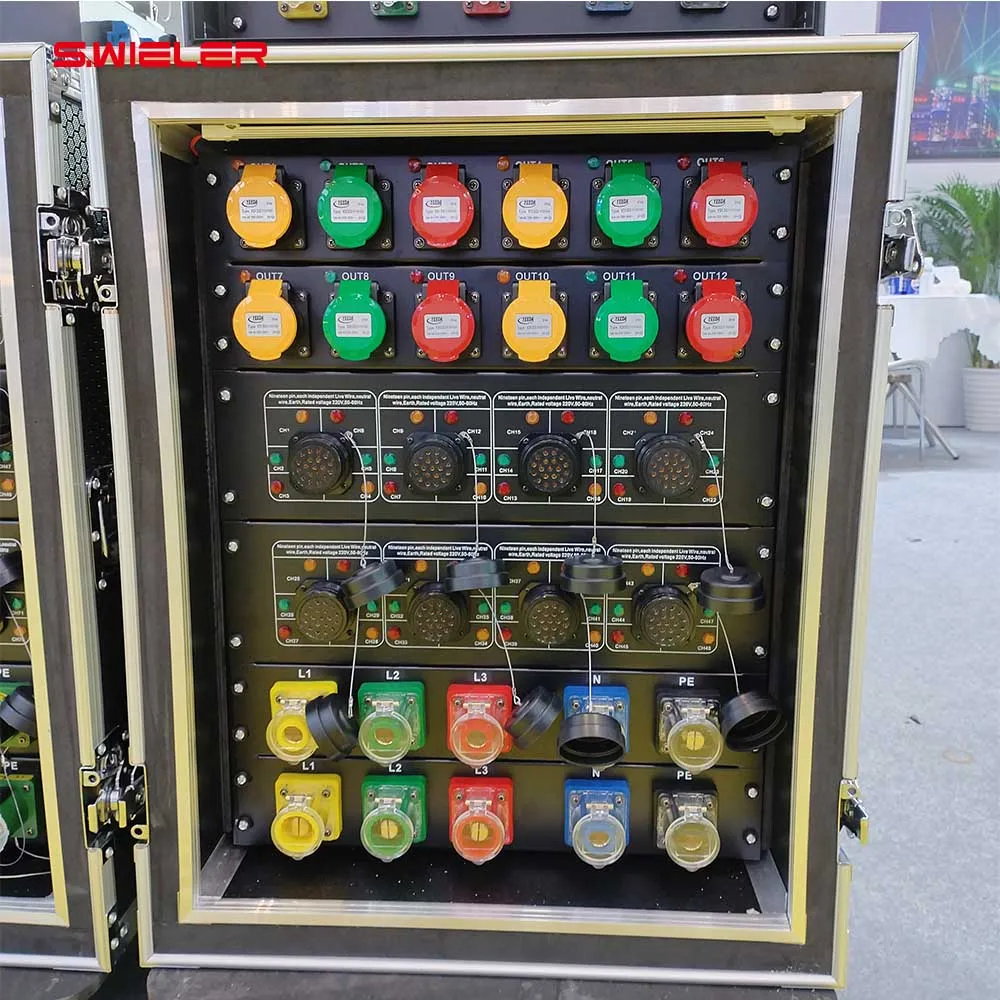 3-Phase Distro Power in 200a/400a Stage Performance Dj Lighting America Standard Power Distributor 19-Pin Socapex 16a Outlet