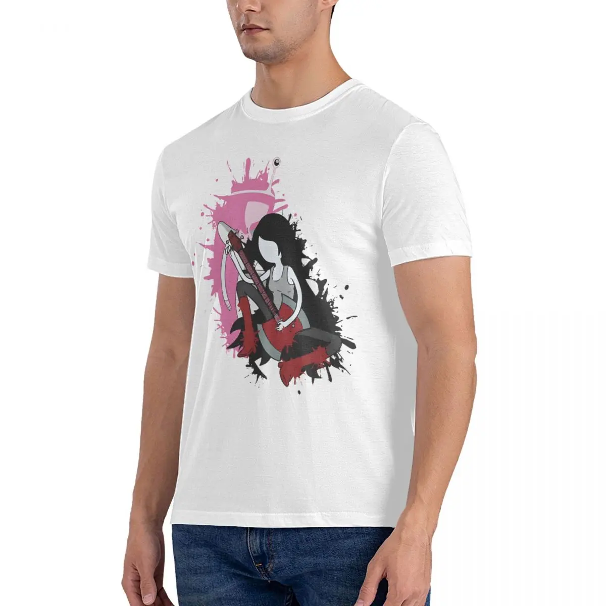 Men T-Shirt PB And Bubbline Love Vintage Pure Cotton Tee Shirt Short Sleeve Marceline T Shirt Crewneck Clothes Birthday Present