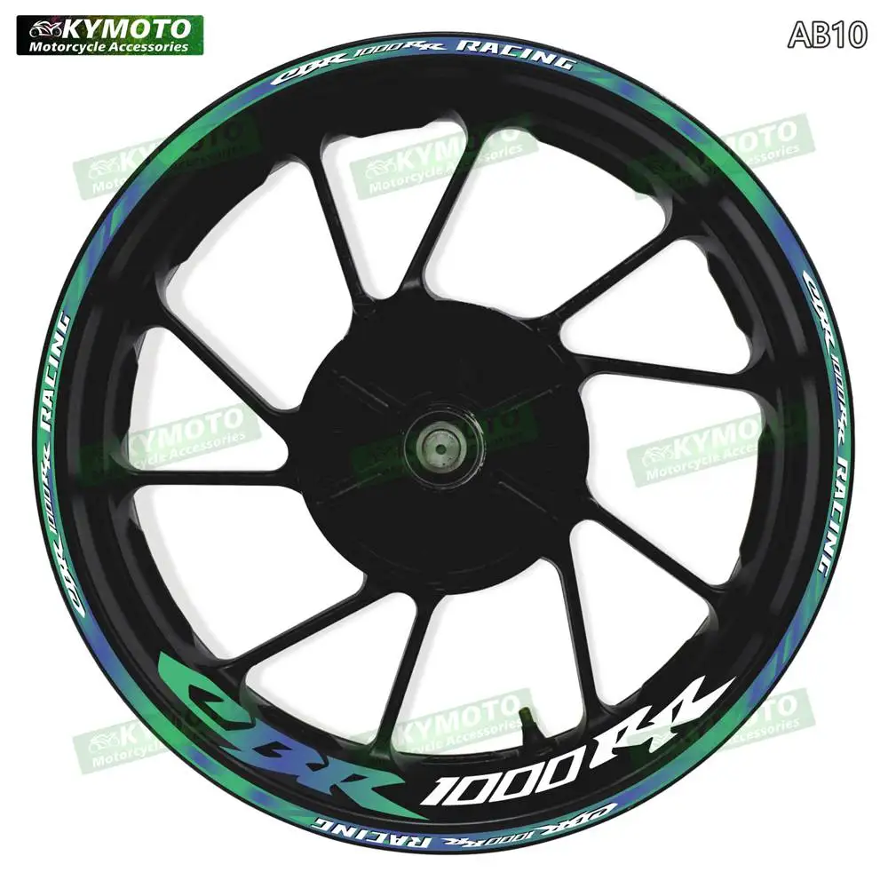 

Аксессуары для мотоциклов Honda CBR1000RR CBR 1000RR, 17-дюймовые градиентные наклейки на передние и задние колеса, обтекатели и ступица колеса