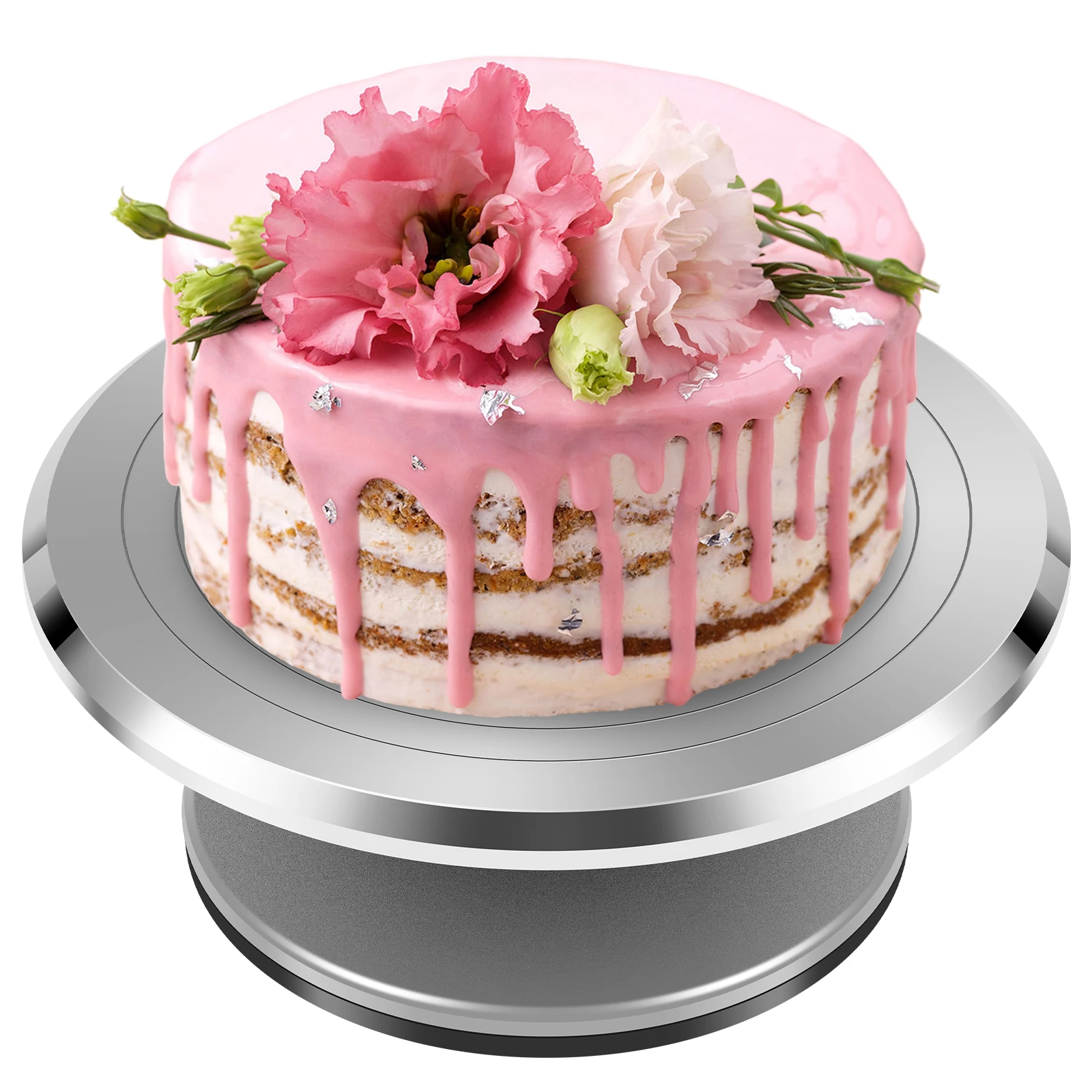 

10'' Cake Turntable Non-slip Heavy Duty Sculpting Pottery Wheel Cast Metal Model-Making Turntable for Baking Pottery Sculpting