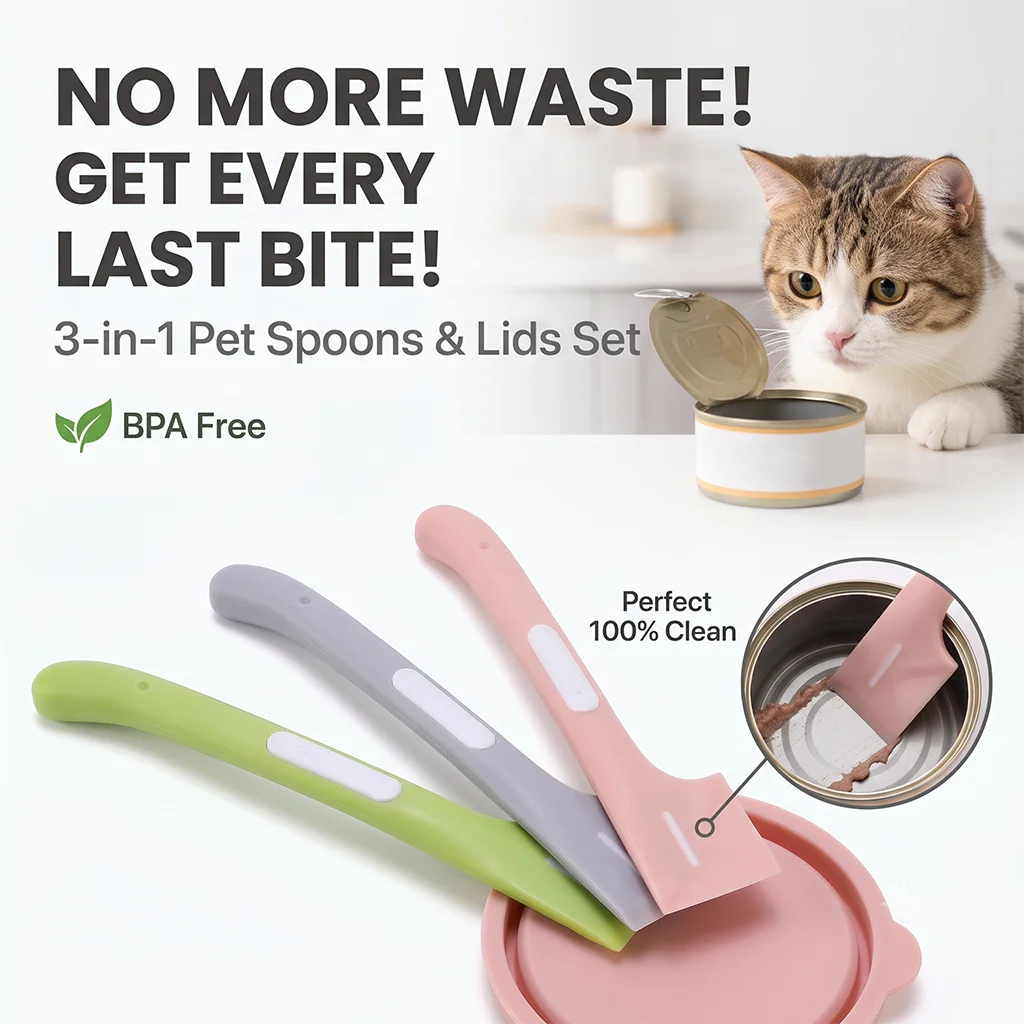 Pet Supplies Dog Food - Silicone Pet Canned Food Spoon Cat