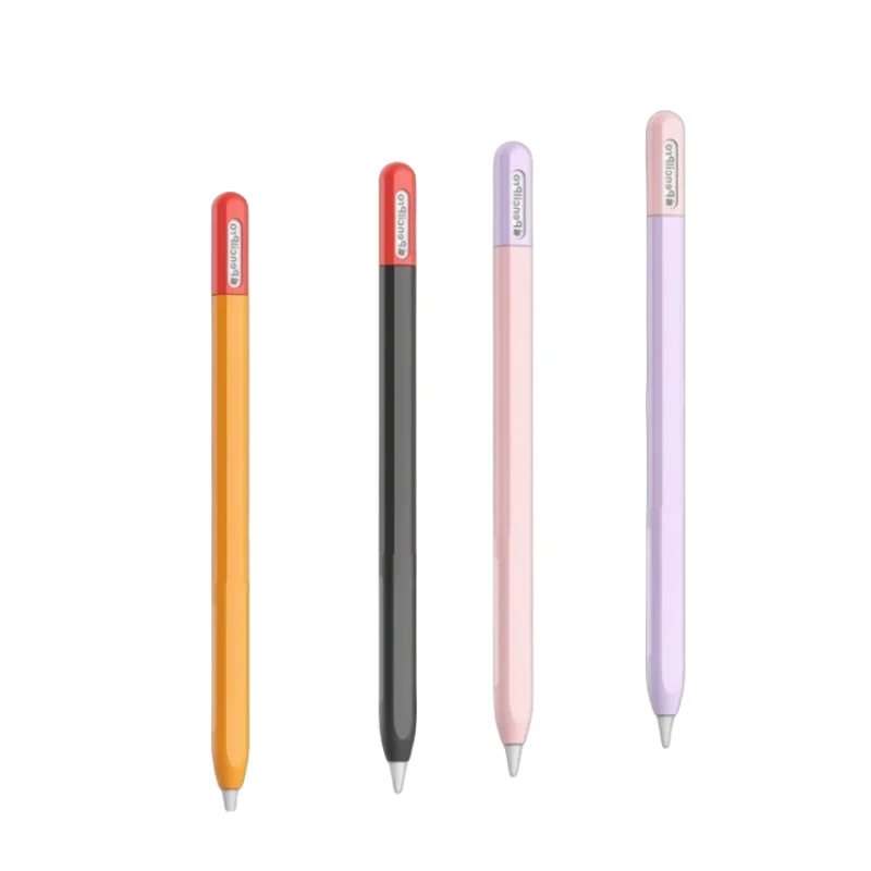 Estojo de lápis para apple pencil pro tablet stylus capa protetora silicone macio à prova de choque antiderrapante