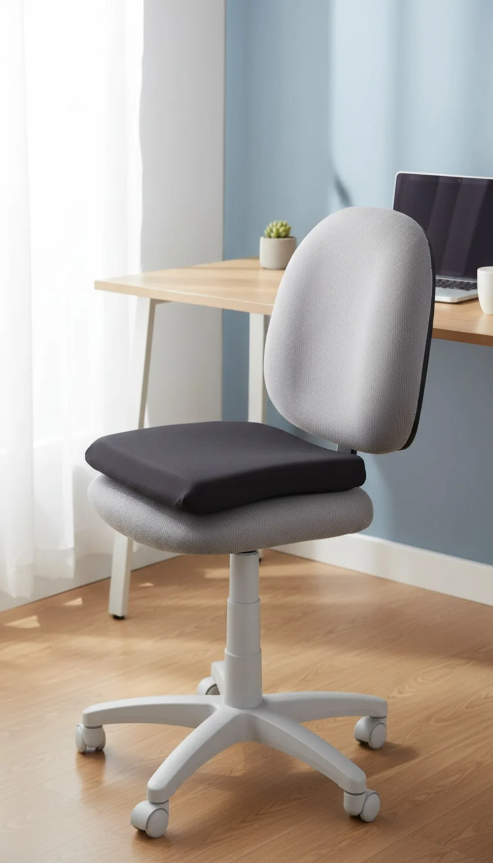 

Подушка сиденья из пены с эффектом памяти для облегчения боли в спине, эргономичная поддержка с нескользящим основанием