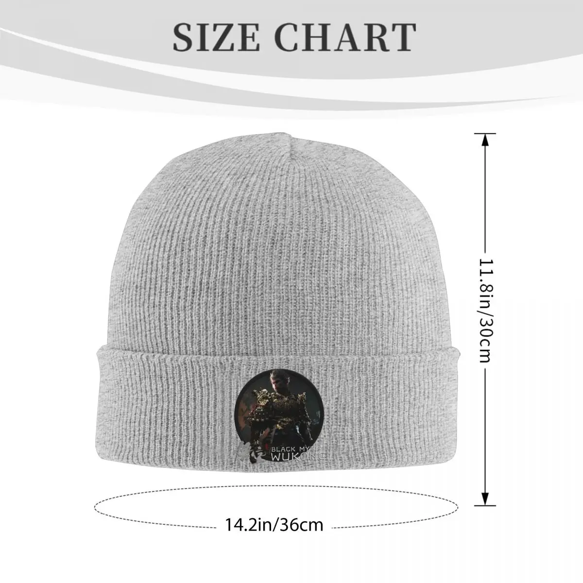 Zwarte Mythe Wukong Spel Muts Gebreide Muts Vrouwelijke Mannelijke Schattige Warme Zachte Beanie Hoeden Winter Gym Design Cap