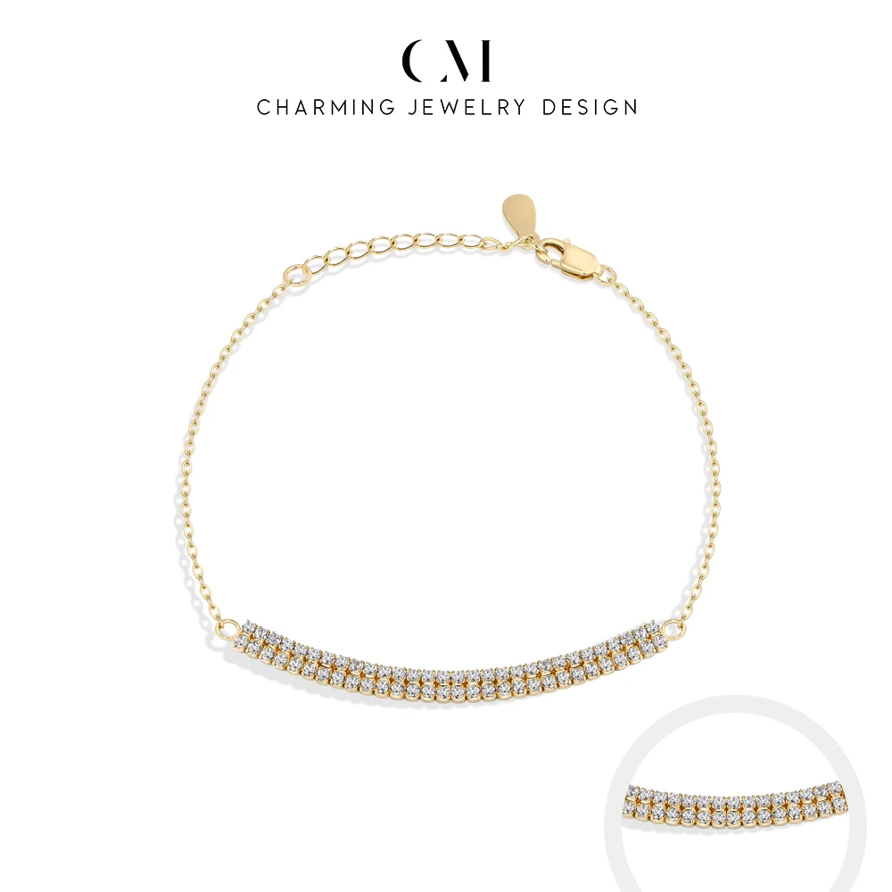 

Очаровательный классический блестящий теннисный браслет с цирконами, регулируемый, для женщин, из стерлингового серебра 925 пробы, подарки на день рождения и вечеринки, с сертификатом