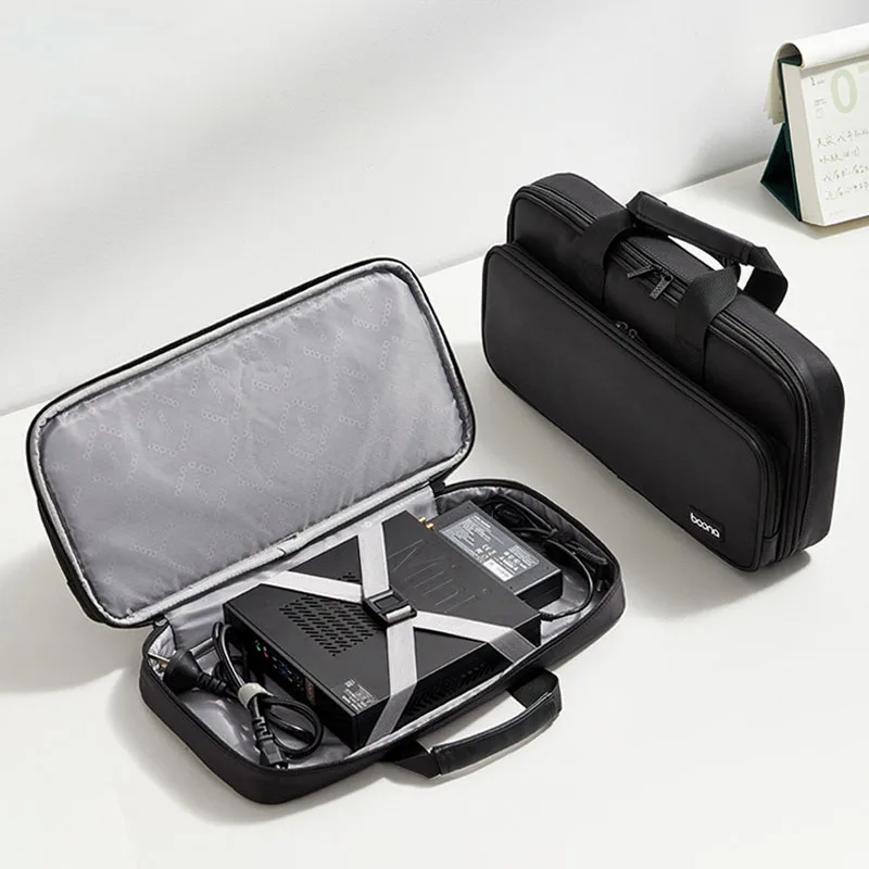 Dual Oxford Mini PC Organizer Bag Portable Travel Mini PC Storage Bag Compatible with Apple MAC Mini M4 Lenovo Beelink Mini PC