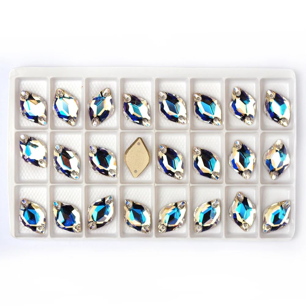 Pubrilex Zitronenförmige Aufnähsteine Flache Kristall-Strasssteine Näh-Diamant-Applikation für Kleidung, Schmuck und Accessoires – Detail 13