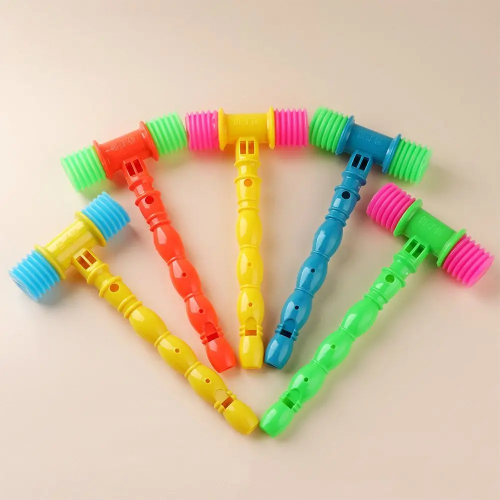 Funny Lovely Whistles Hammer  Shape Vocal  Knocking Shaker Rattle Vent Toy Educational Toy