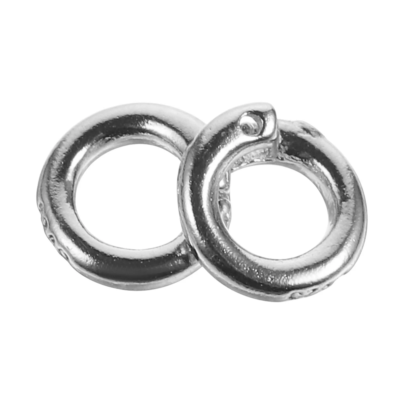 

2 Pcs Closed Circle Jewelry Connecting Ring Silver Necklace Chain S925 Repair Kit