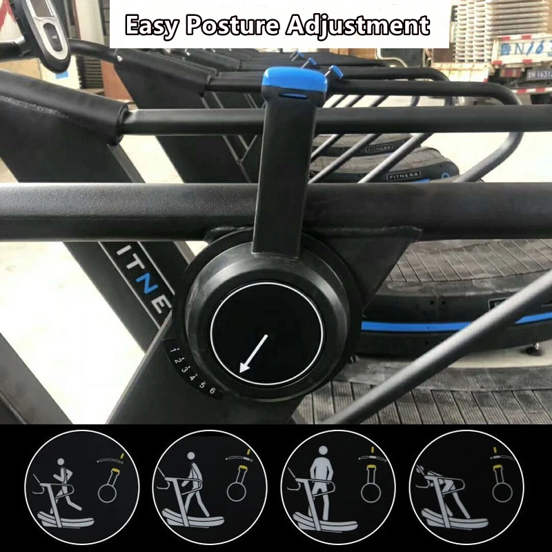 For High quality mechanical magnetoresistance noiseless non-dynamic curve treadmill