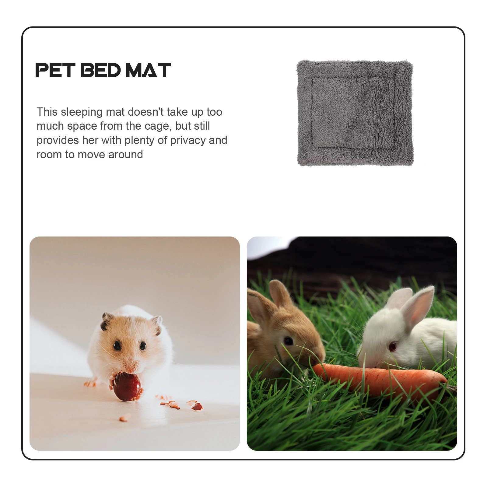 

Household Lamb Fern Warm Nest Mat Pet Hamster Cage Sherpa Hedgehog Sleeping Bed